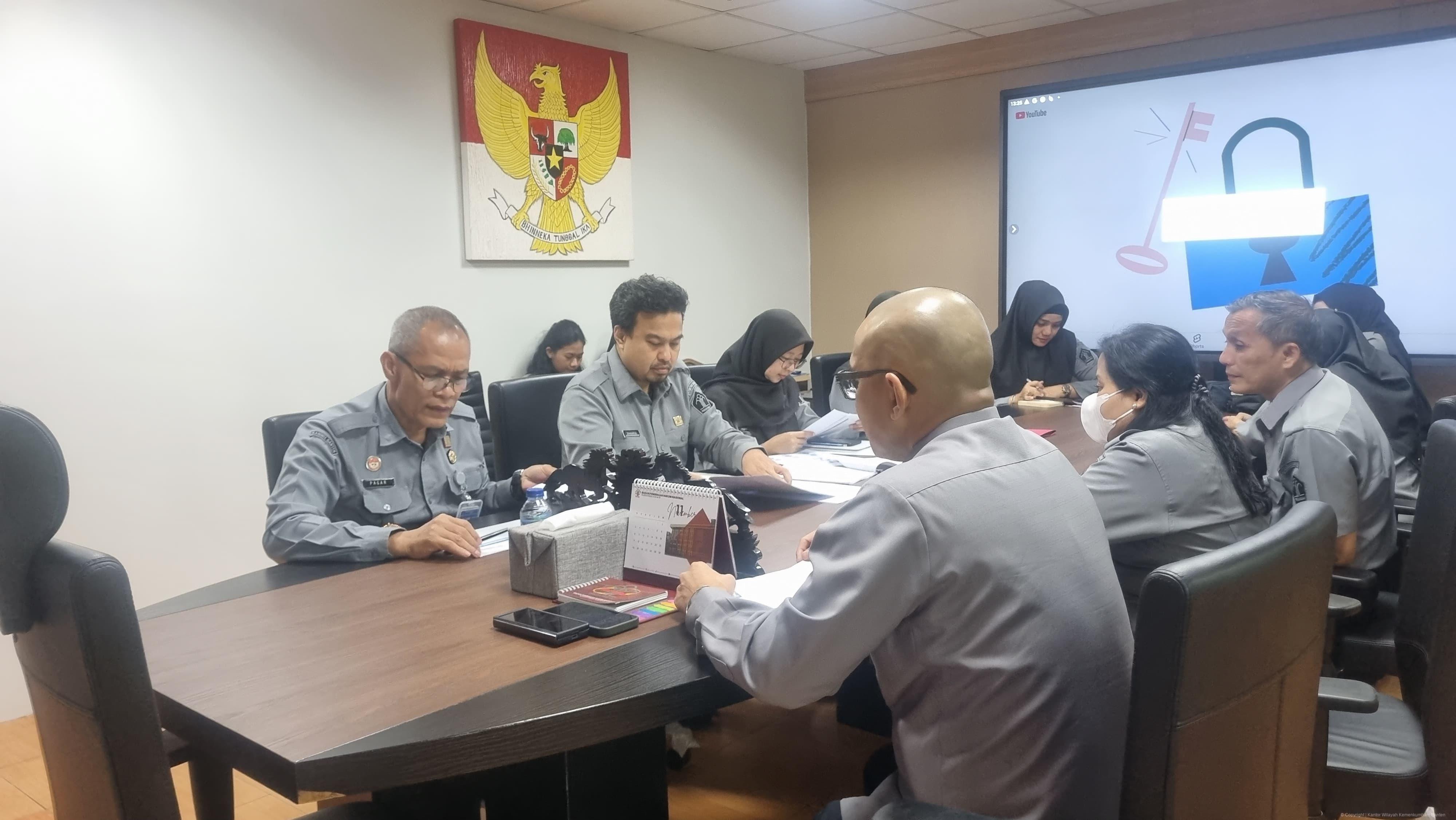 Hadapi Sengketa Informasi, Kanwil Banten Konsultasi ke Biro Hukerma Sekretariat Jenderal Kemenkum 